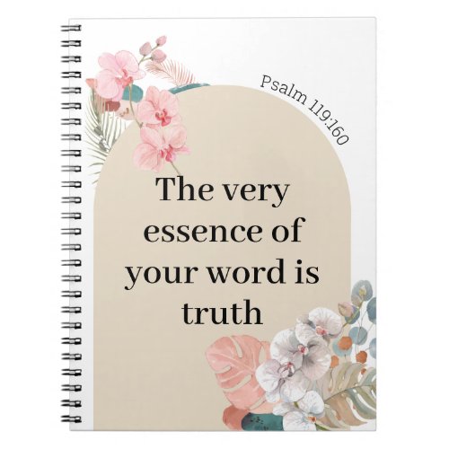 JW Gift 2023 year text Psalm 119160 boho arch Notebook