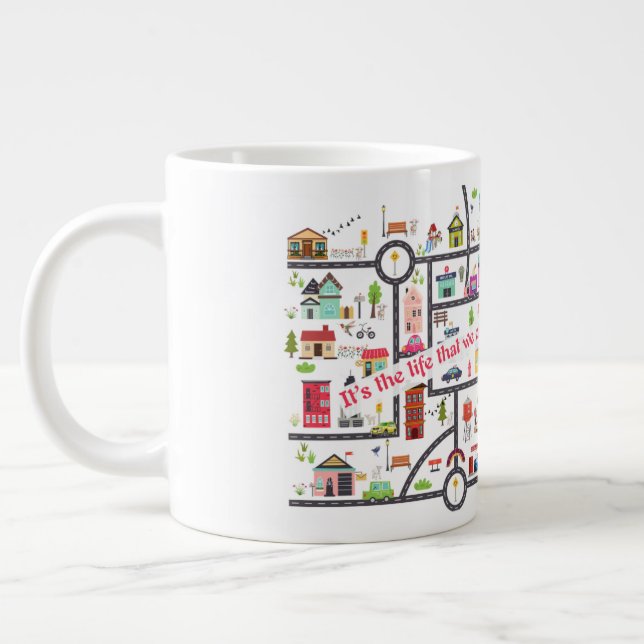 JW Gift for Pioneers - "Town Territory Map" Mug (Left)