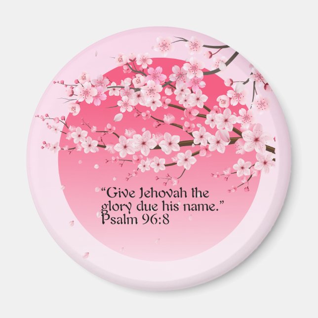 JW Gift Idea 2025 Year Text Magnet Psalm 96:8 (Front)