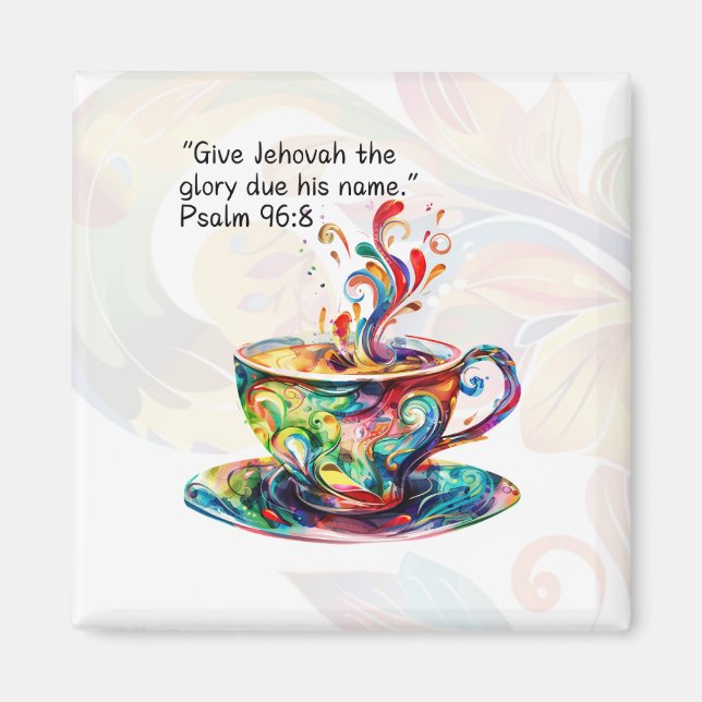 JW Gift Idea - 2025 Year Text Magnet Psalm 96:8 (Front)