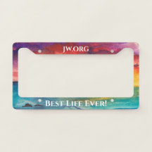 JW Gift Idea "Best Life Ever" License Plate Frame