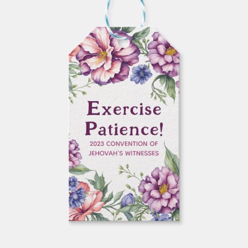 JW Gift Tags Exercise Patience 2023 Convention