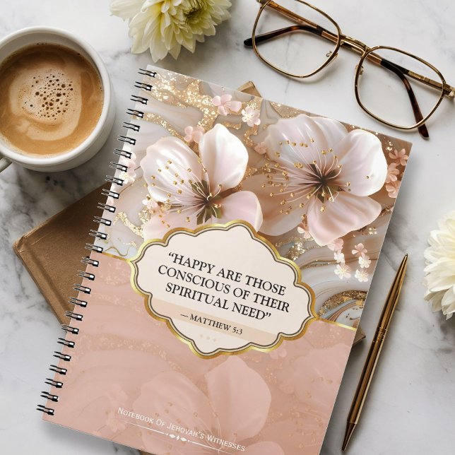 JW Gifts 2026 Year Text Happy Are Matthew 5:3 Notebook (Creator Uploaded)