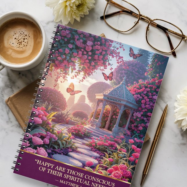 JW Gifts 2026 Year Text Matthew 5:3 Pink Spiral Notebook (Creator Uploaded)