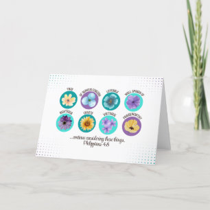 JW Greeting Card - Blank Inside Philippians 4:8