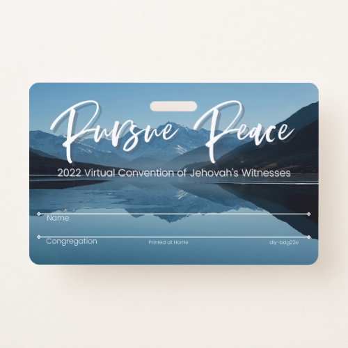 JW Keepsake Convention Badge Card  Mountains