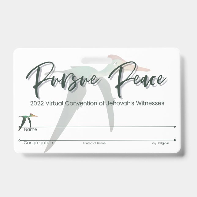 JW Keepsake Convention Badge Card | Pterodactyl (Front)