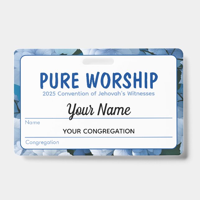 JW Keepsake Convention Badge Pure Worship (Front)