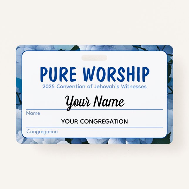 JW Keepsake Convention Badge Pure Worship (Front)