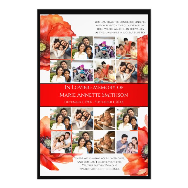 JW Memorial-Funeral Service Poster Print (Front)