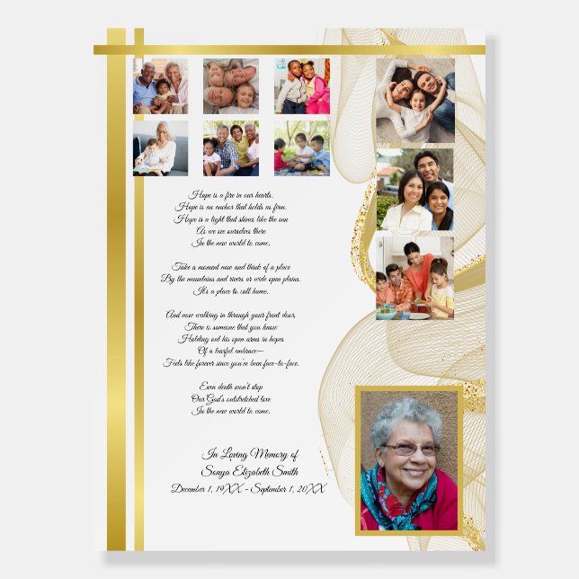 JW Memorial or Funeral Service Poster Print (Front)