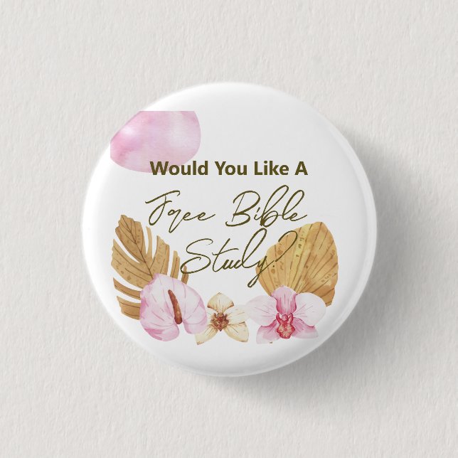 JW Ministry Supplies Letter Writing Bible Study  Button (Front)