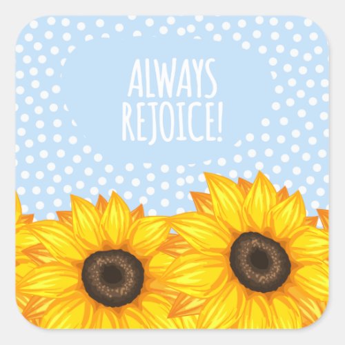 JW Ministry Supply Original Song Always Rejoice Square Sticker