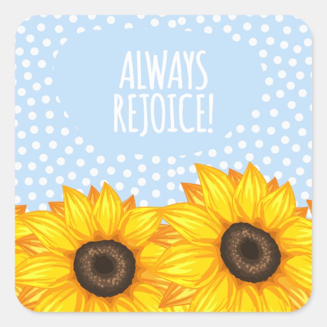 JW Ministry Supply Original Song Always Rejoice Square Sticker (Front)