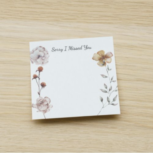 JW Ministry Supply Sorry I Missed You boho design Post_it Notes