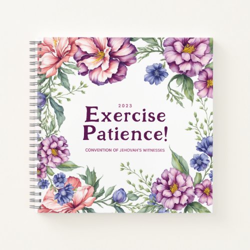 JW Notebook Exercise Patience 2023 Convention Gift