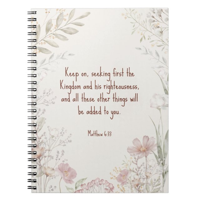 JW Notebook, Matthew 6:33 | JW Notebook (Front)