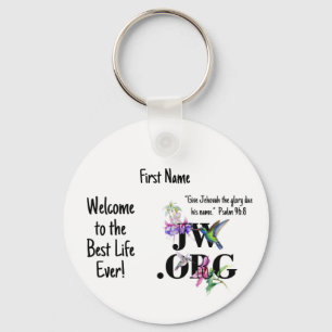 JW Personalized Baptism Gift Keychain for her