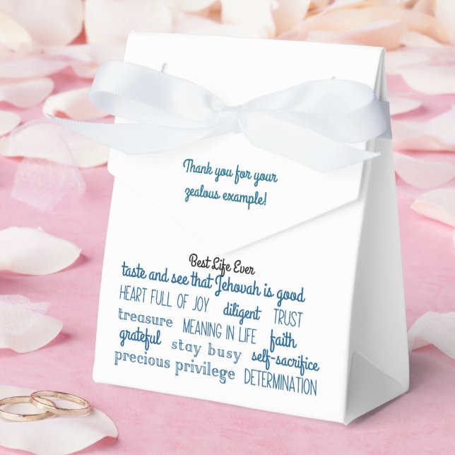 JW Pioneer Appreciation Favor Box  (Wedding)