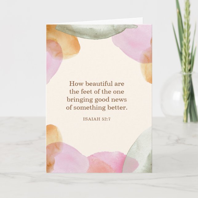 JW Pioneer Gift, Isaiah 52:7 | JW Folded Greeting  Card (Front)
