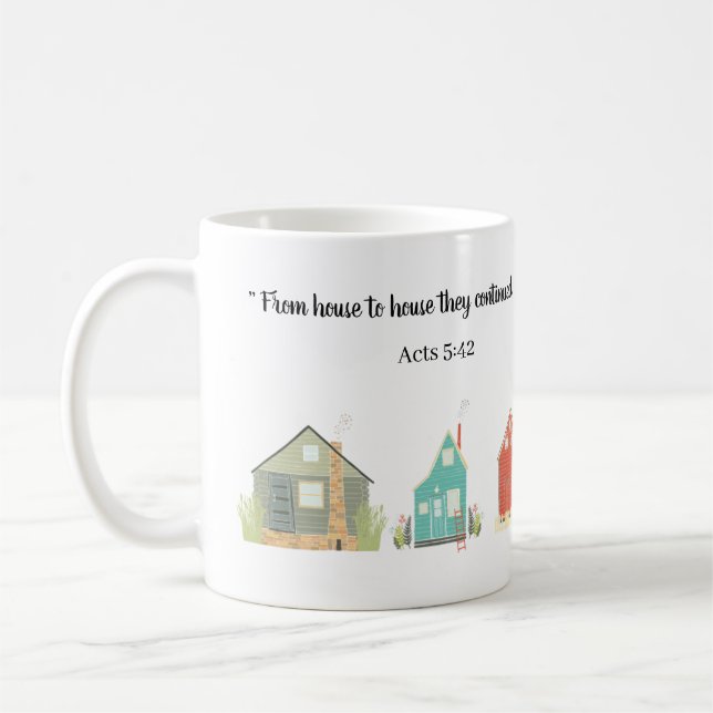 JW pioneer gifts Acts 5:42 personalized Coffee Mug (Left)