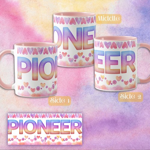 JW Pioneer Pastel Hearts Wrap Around Mug