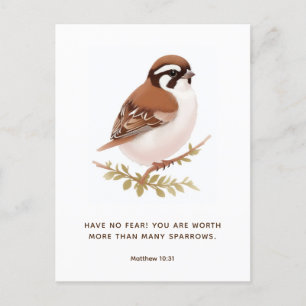 JW Postcard with Scripture, Matthew 10:3