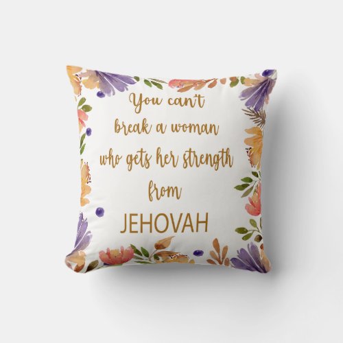 JW Sister quote gift  Throw Pillow