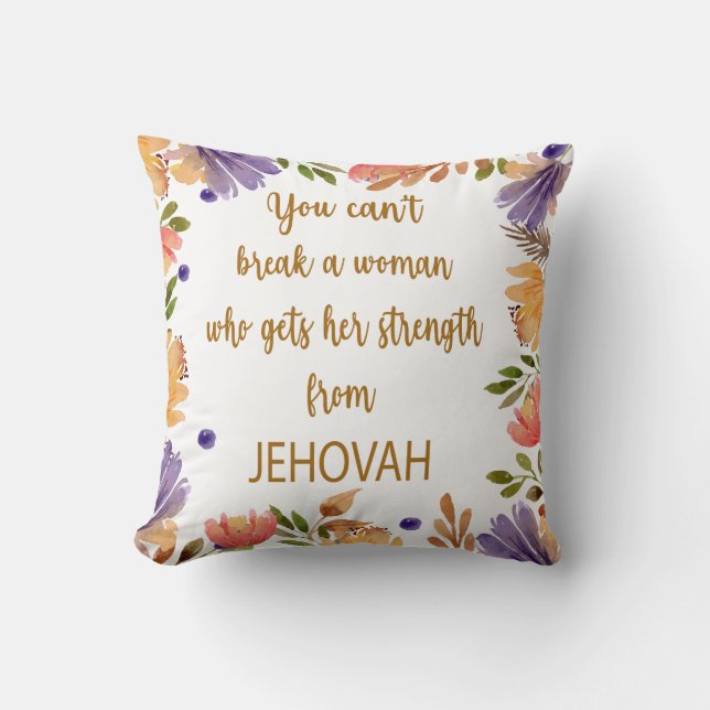 JW Sister quote gift  Throw Pillow (Front)