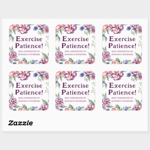 JW Stickers Exercise Patience 2023 Convention Gift