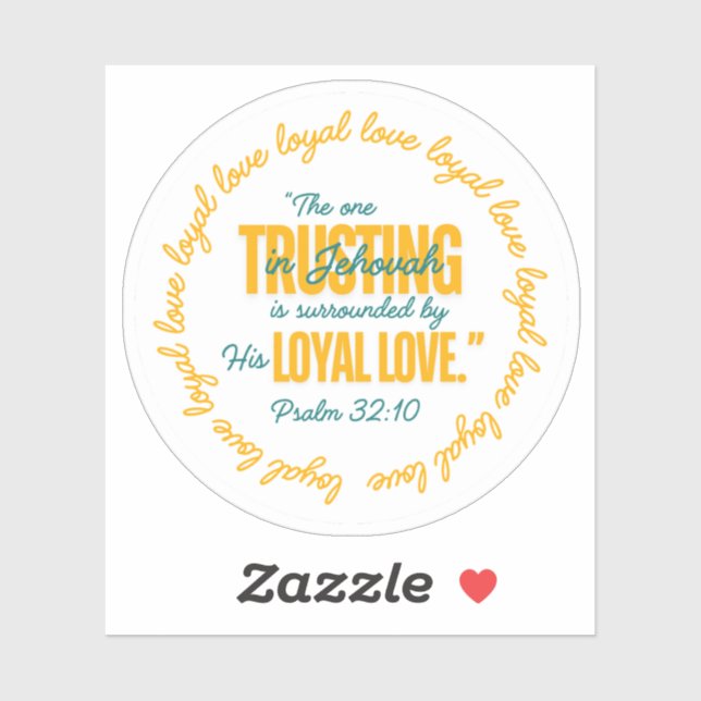 JW The One Trusting In Jehovah Ps. 32:10 Sticker (Sheet)