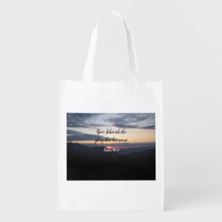 JW year text and personal name on Sunset Grocery Bag