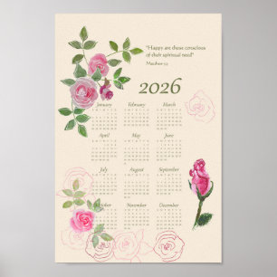 JW year text calendar customizable Poster
