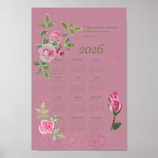 JW year text calendar customizable Poster