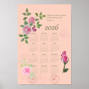 JW year text calendar customizable Poster