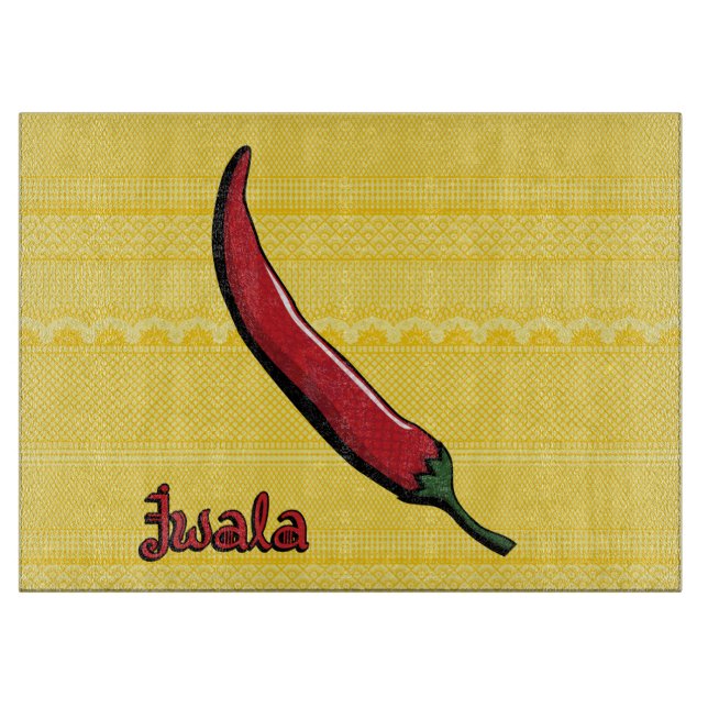 Jwala Chili Pepper Cutting Board (Front)