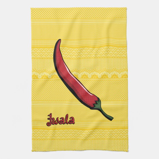 Jwala Chili Pepper Kitchen Towel (Vertical)