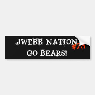 JWEBB NATION BUMPER STICKER