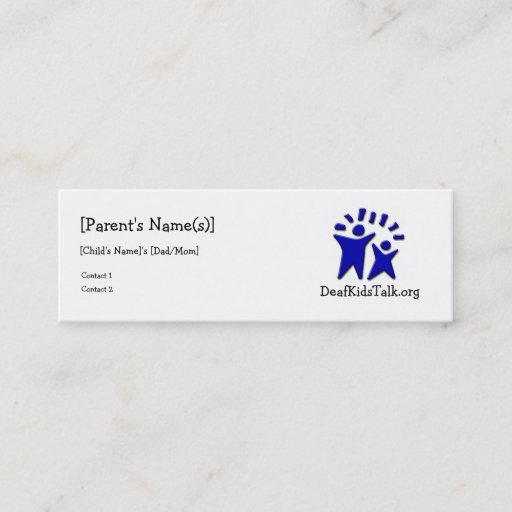 Customizable JWPOSD Parent Cards-Slim Design Business Cards