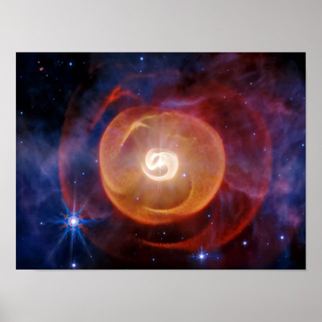 JWST Dust Around Wolf-Rayet Stars Apep System Poster (Front)