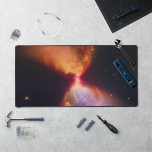 JWST Hourglass Protostar Formation Desk Mat