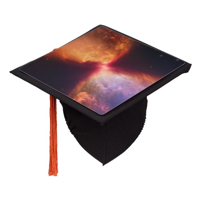 JWST Hourglass Protostar Formation Graduation Cap Topper (Angled)