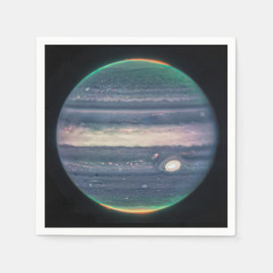 JWST Image of Planet Jupiter in Infrared Napkins