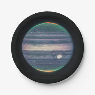JWST Image of Planet Jupiter in Infrared Paper Plates