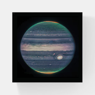 JWST Image of Planet Jupiter in Infrared Paperweight
