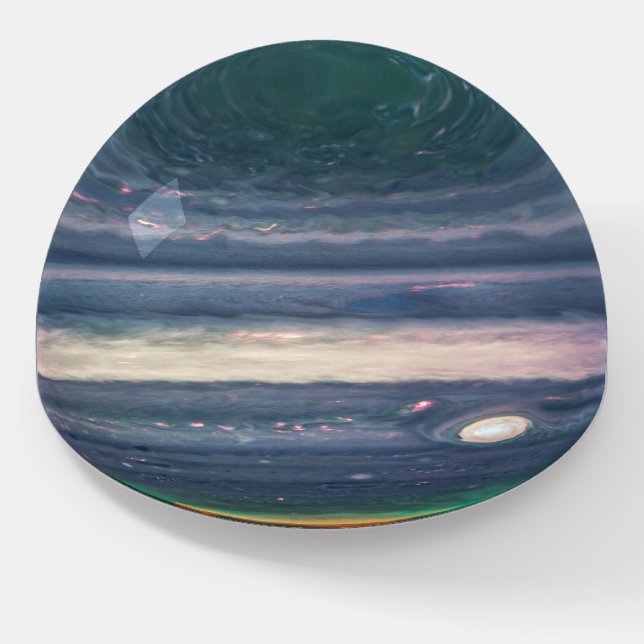 JWST Image of Planet Jupiter in Infrared Paperweight (Angled)