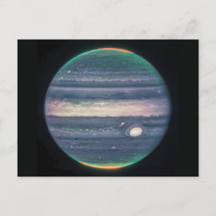JWST Image of Planet Jupiter in Infrared  Postcard