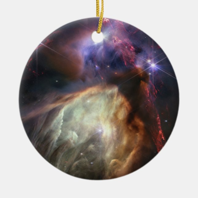 JWST Image of Rho Ophiuchi Stars Ceramic Ornament (Front)