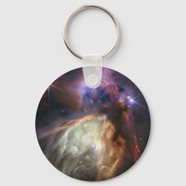 JWST Image of Rho Ophiuchi Stars Keychain (Front)