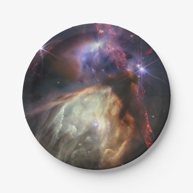 JWST Image of Rho Ophiuchi Stars Paper Plates (Front)